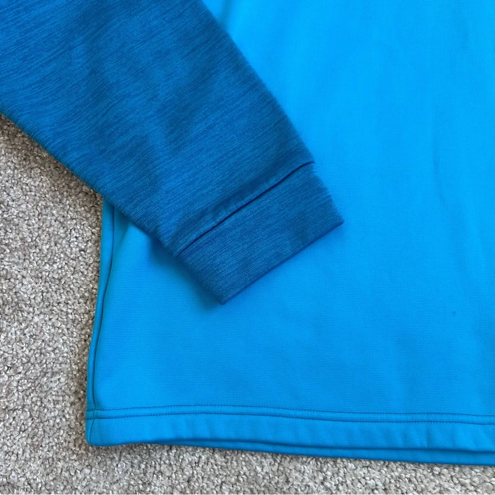 Under Armour ColdGear 1/4 Zip Pullover Men's Large Blue Two-Tone Fleece Loose - Picture 3 of 7